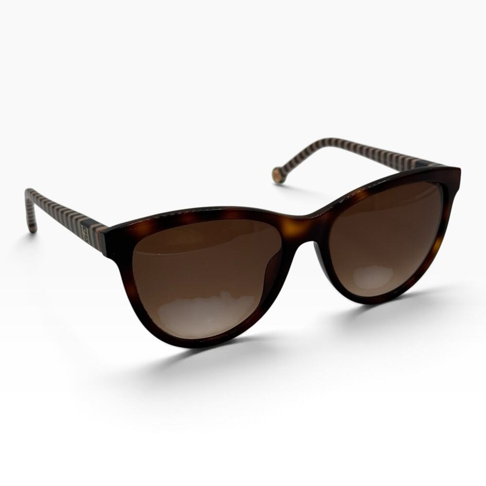 Carolina Herrera SHE832K Womens Sunglasses Brown Tortoise Striped 54-17-140